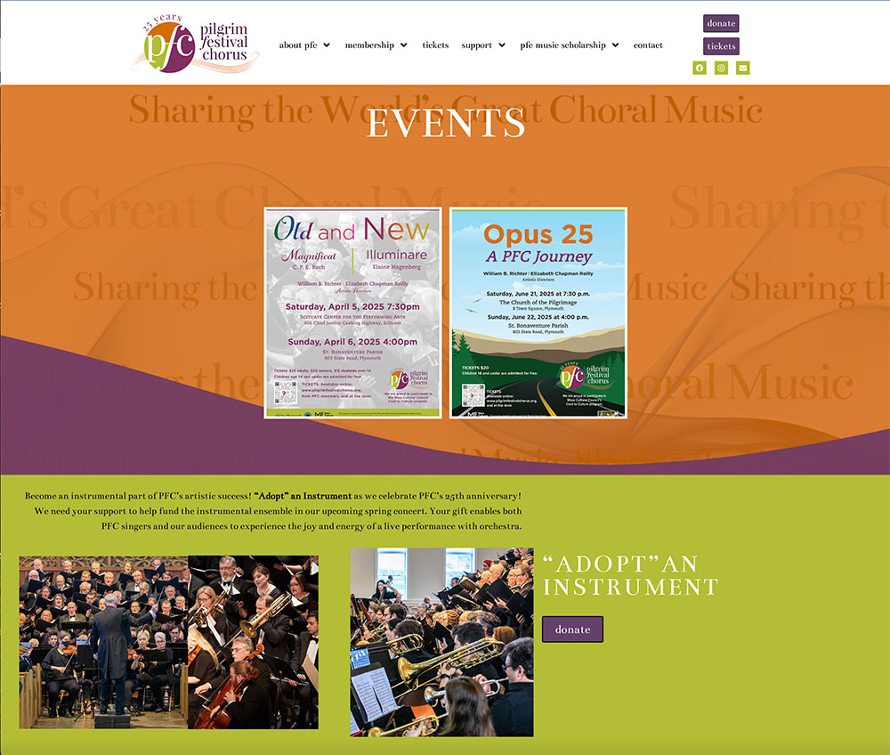 Pilgrim Festival Chorus Website